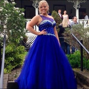 Royal blue ball gown